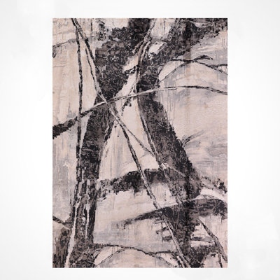 Original Hand Knotted Traditional Pattern Grey Wool Rug