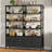 7-Tier Double Wide Bookshelves, Tall Bookcase With 8 Drawers Storage Organizer, Industrial Display Free Standing Shelf Units, Metal Storage Rack For Home Office Bedroom-16753757