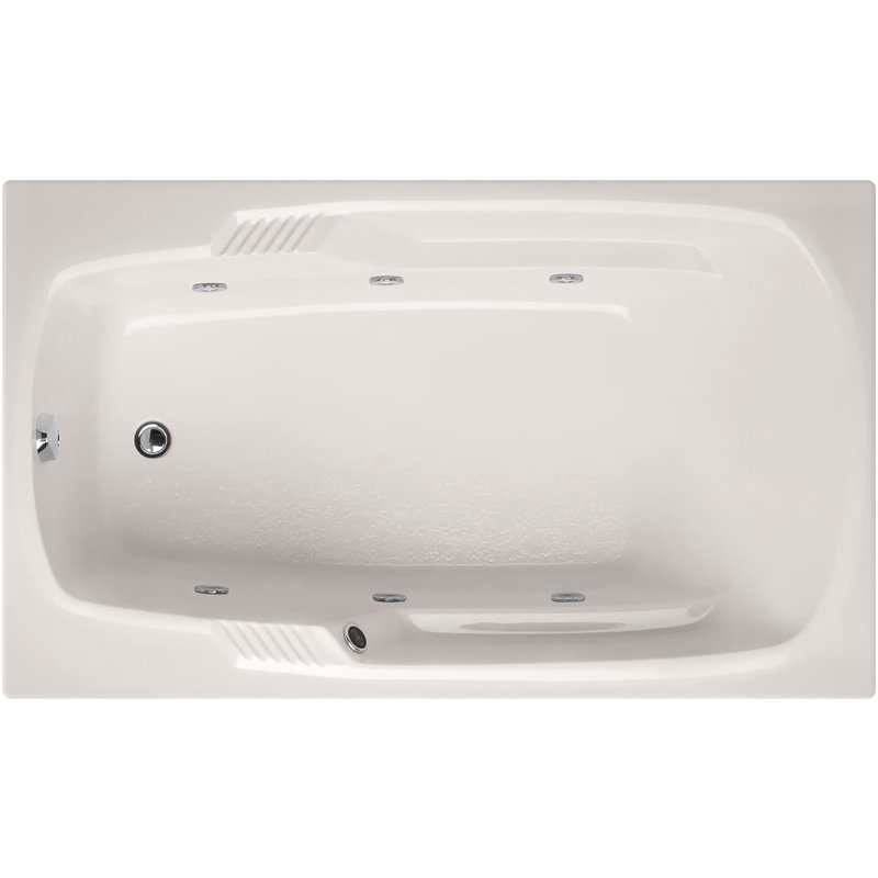 Isabella 66'' L Bathtub, White, Polished Chrome