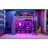 Space-Saving Gaming Loft Bed with LED & Desk-2147016363-2116676062