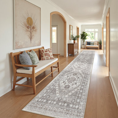Malaika Machine-Washable Non-Slip Medallion Area Rug