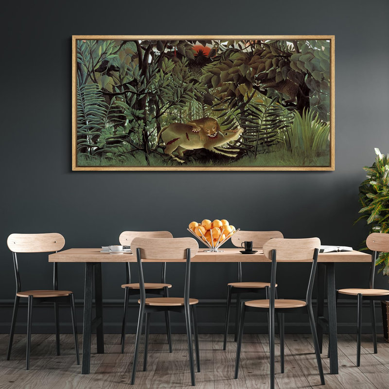 Palmiers tropicaux, jungle tropicale, forêt profonde, bois enchanteur, H 30 po x l 60 po, Naturel