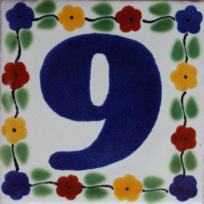 4,2 po x 4,2 po 2 pièces TalaMex Bouquet Talavera Numéro neuf
