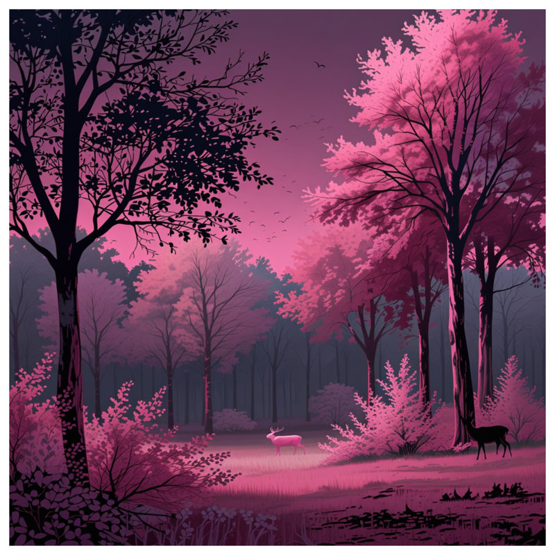 Rideaux de fenêtre et rideaux occultant Pink Forest, 50 po x 92 po - 1 panneau, Transparent