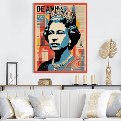 «Royal Remix Queen Elizabeth Popart I», art mural magazines