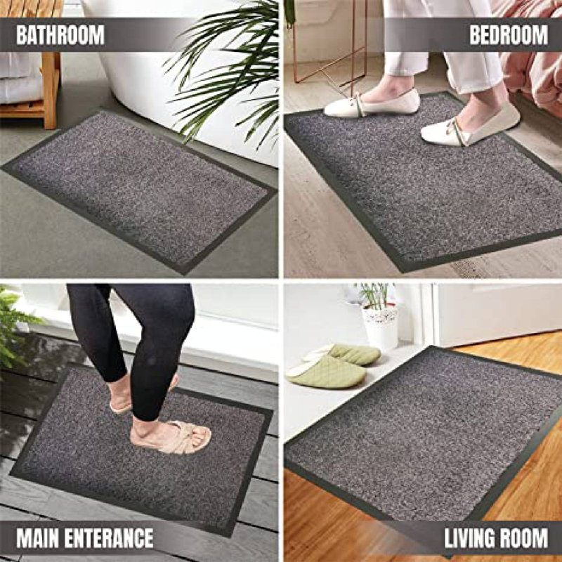 Louese Personalizable Non-Slip Geometric Doormat