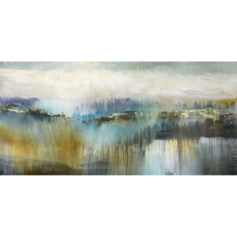 Undulating Vista Painting by Jennifer Hollack Raboin, Stretched Canvas, 28" H x 60" W x 2" D