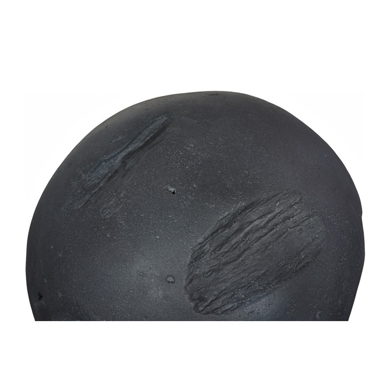 Charcoal Stone Cast Root Floor Ball, Small