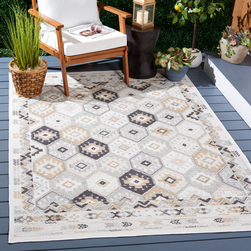 Tapis intérieur / extérieur Chenery Sunrise, Rectangle 5 pi 3 po x 7 pi 7 po