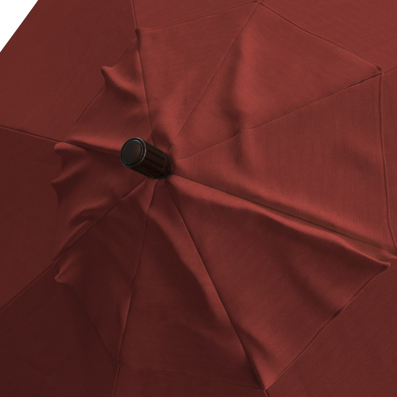 Parasol de marché 6 pi Jelinek, Toile Sunbrella® rouge Jockey, Bronze