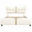 Structure de lit plateforme en cuir PU grand lit, tête de lit en forme de papillon, noir-1314531346-1314531349