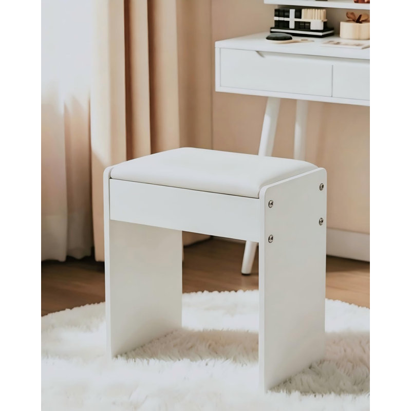 Accent Stool, White