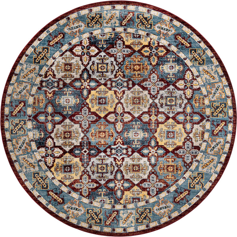 Taslin Rug, Multi, Round 7'10''