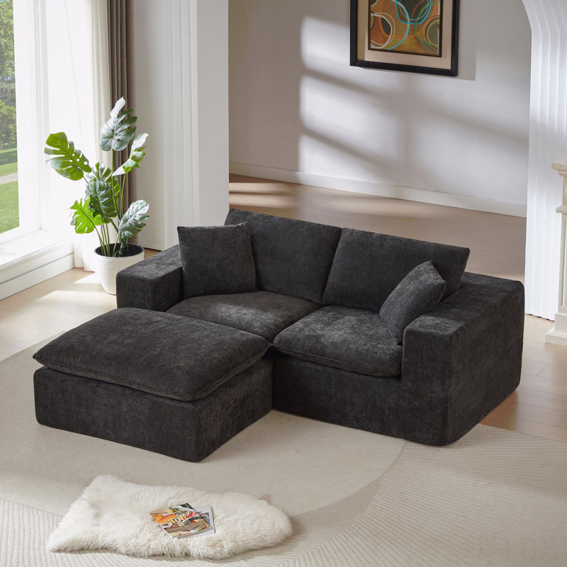 Modern Chenille Cloud Sofa, Freely Combinable, Comfortable To Sit On