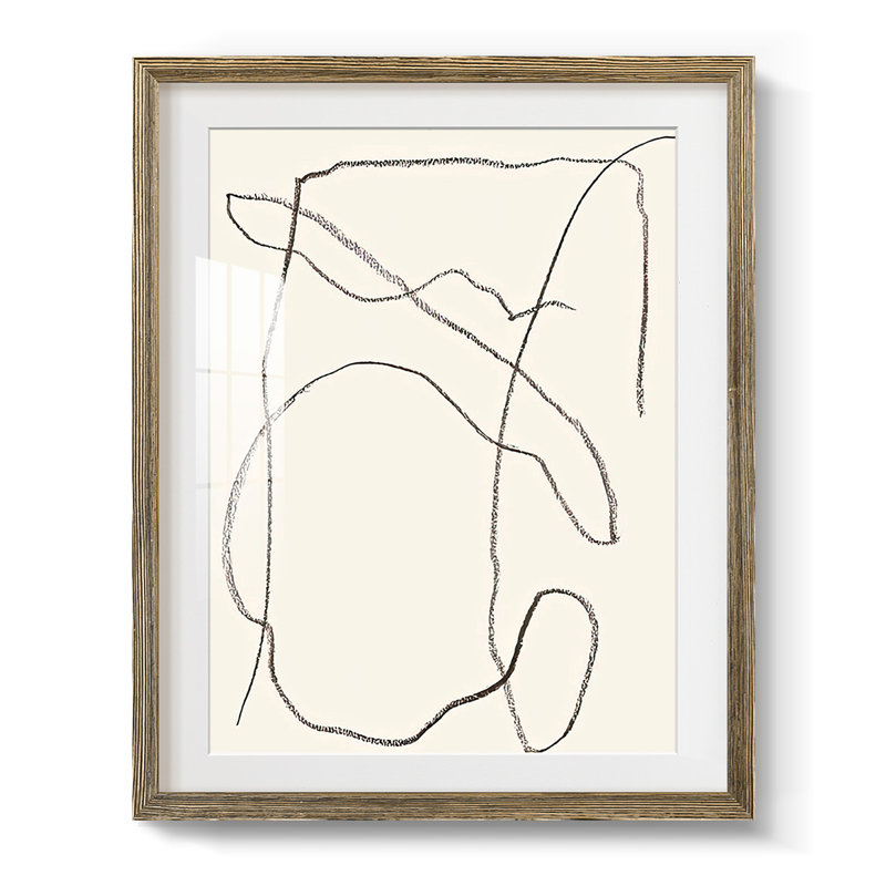 Terre d'ombre éthéré II - impression encadrée avec verre et mat, Noyer
