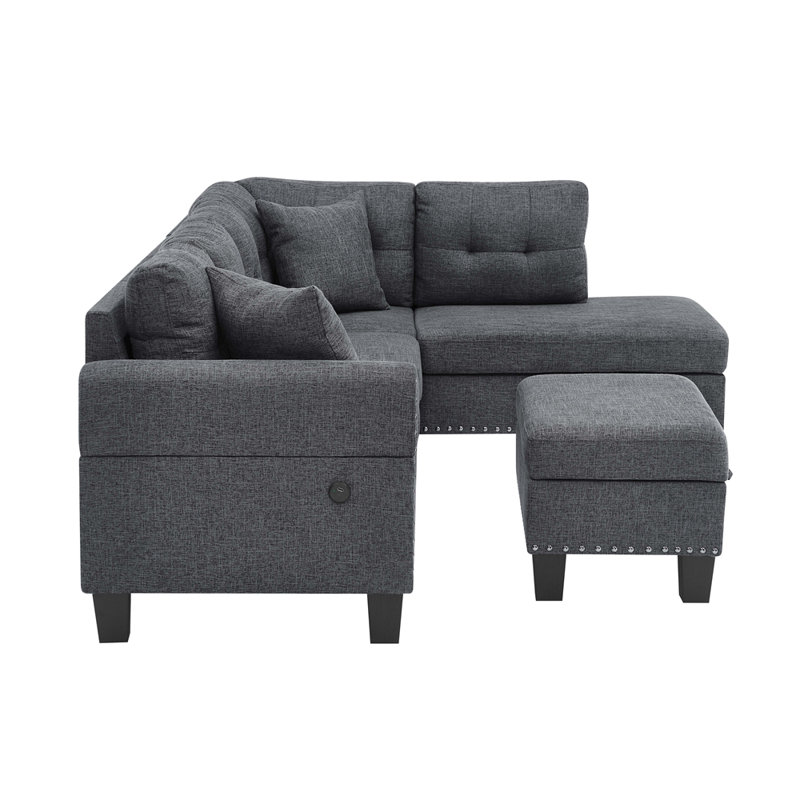 Canapé modulaire électrique avec repose-pieds Camden