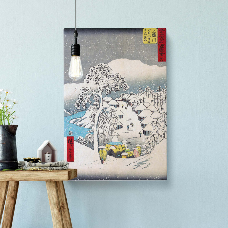 Sanchu Yamanaka In The Snow by Utagawa Hiroshige - Wrapped Canvas, 50cm H x 35cm W x 3cm D