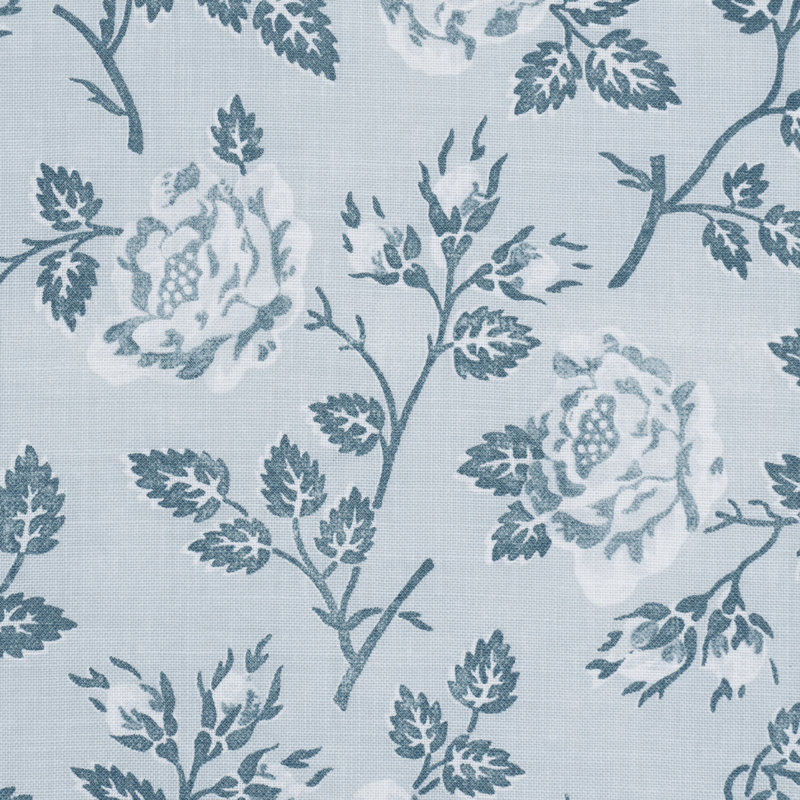 Schumacher X Veere Grenney Lavinia Fabric, Blue