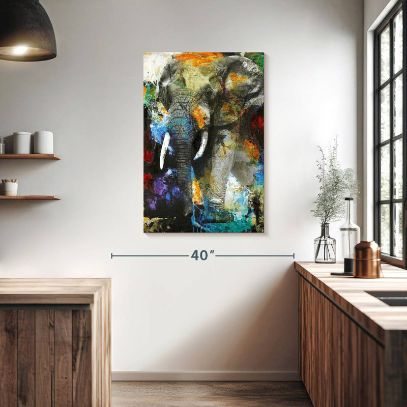 Brampt Blotchy Elephant, 39" H x 26" W