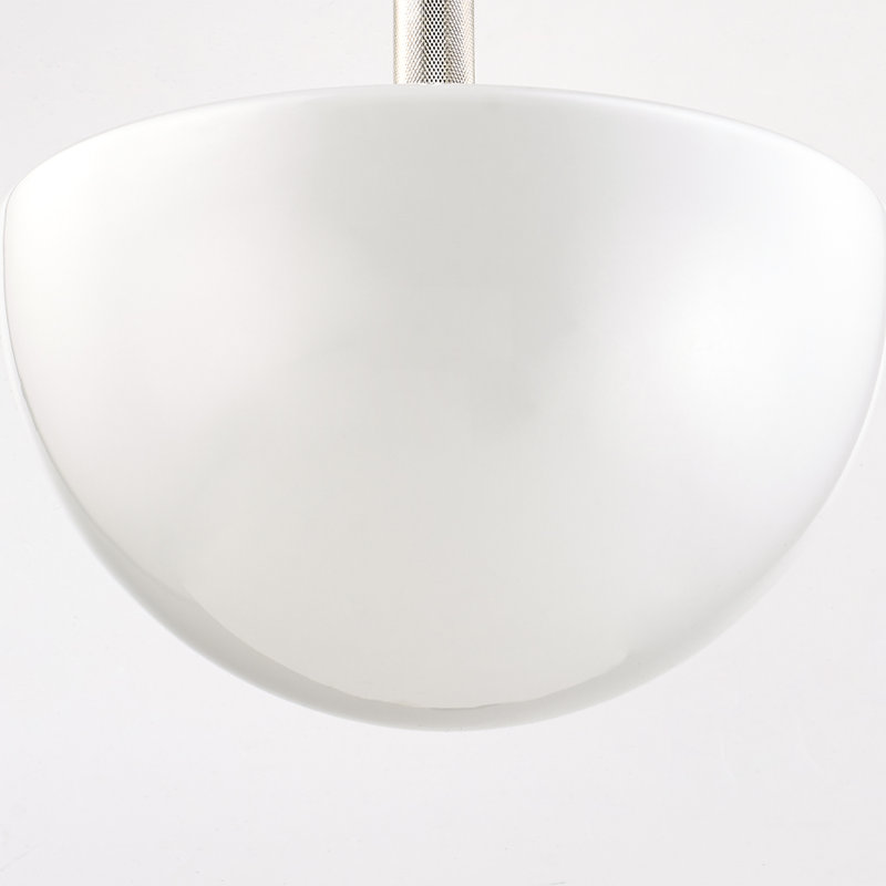 LETHBRIDGE 1 LIGHT PENDANT, Polished Nickel, 17.5" H x 15" W x 15" D