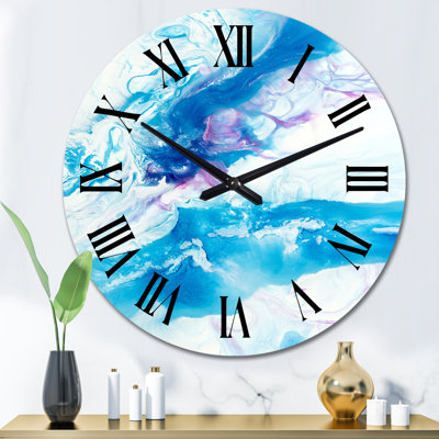 Horloge murale moderne Blue Wave