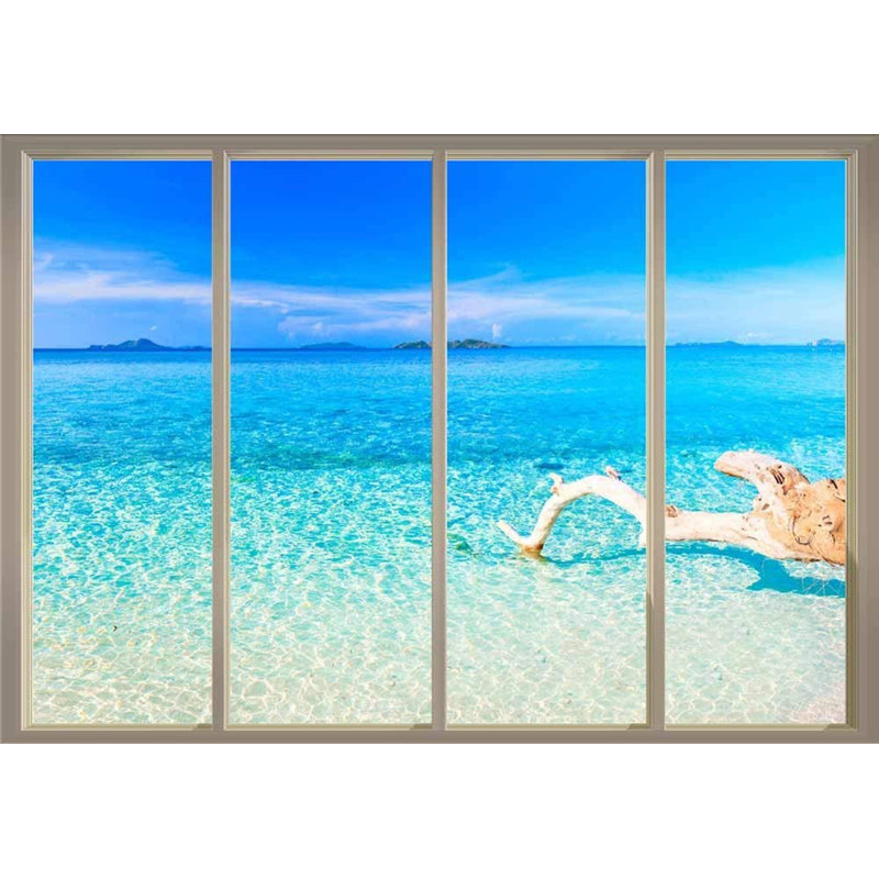 View Through Sliding Doors Peel & Stick Clear Border, 100" L x 144" W