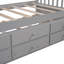 Modern Style Daybed With Trundle And Drawers-1742553892