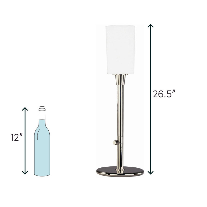 Bandit Metal Buffet Lamp, Polished Nickel