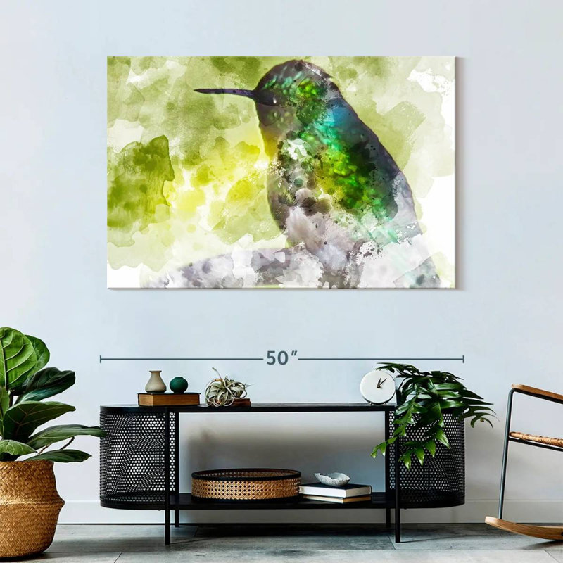 Hummingbird In Emerald, 32" H x 48" W