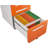 Orange 3-Drawer Lockable Mobile File Cabinet, Metal Under-Desk Storage for Home Office-5196032