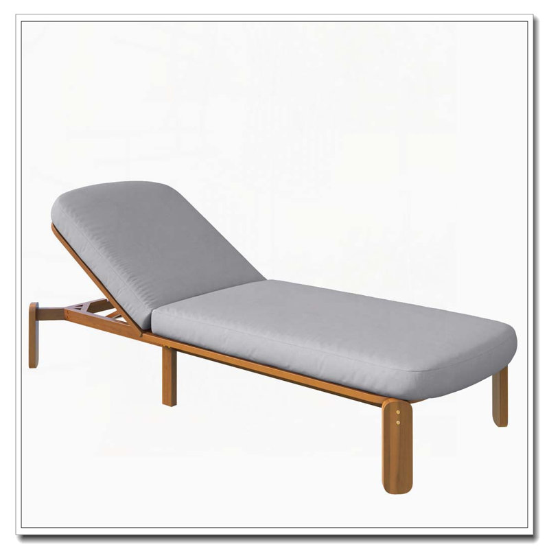 Chaise longue d'extérieur ajustable, Vert