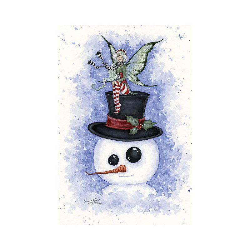 «Frosty Friends» par - Toile tendue, H 40 po x l 26 po x P 1,5 po