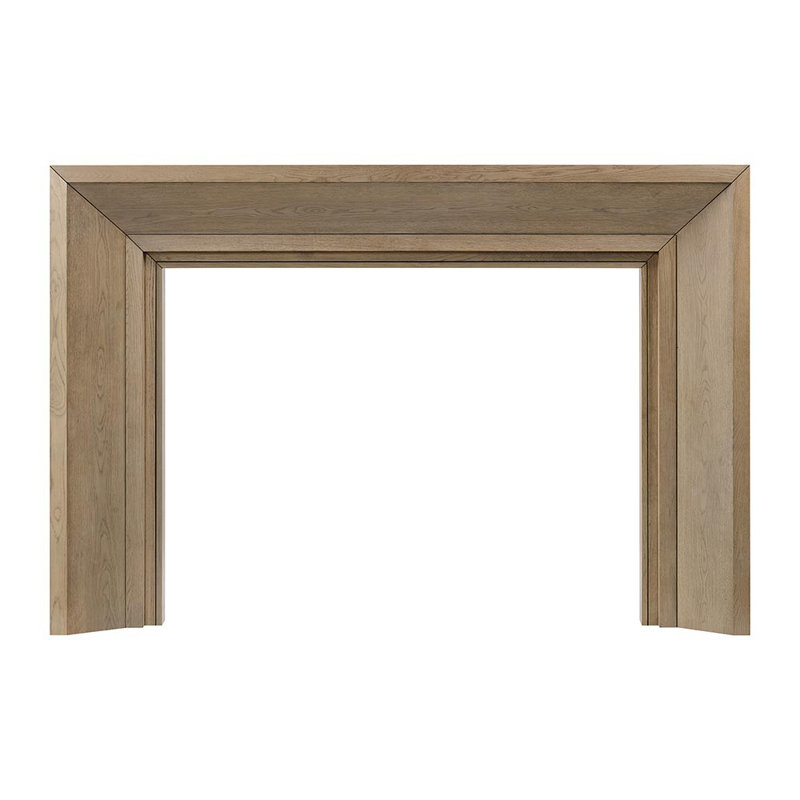 Modern Ember Everly Wood Fireplace Mantel Surround Overall Dimensions 72" x 54"- Interior Opening 48" x 42", 72", Blonde