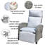 Fauteuil inclinable d'extérieur en osier avec dossier réglable et accoudoirs, chaises de conversation toutes saisons, pour balcon de cour pour piscine