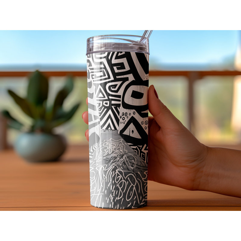 Choose Handmade Tumblers 591ml Vacuum Insulated Stainless Steel (18/8) Travel Tumbler with Straw