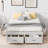Full Size Platform Bed With 6 Storage Drawers-620876066
