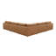 Canapé modulaire en cuir brun - 5 pièces, magnétisme contemporain, 4 sièges, moelleux à fermeté moyenne, rembourrage en mousse