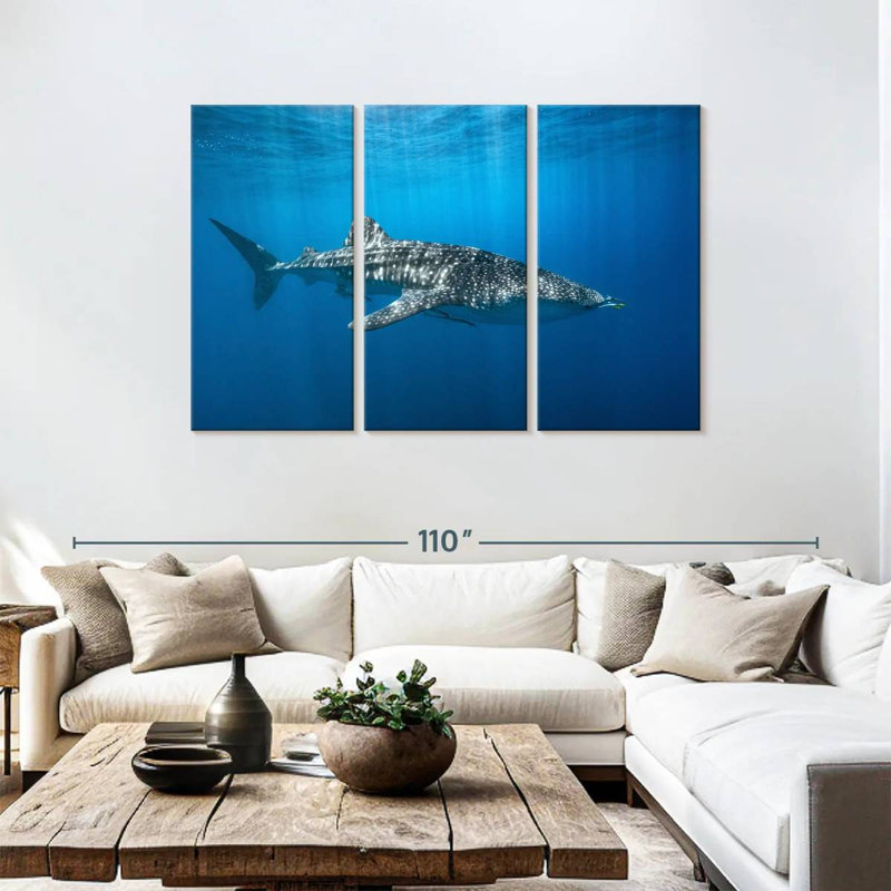 Brampt Whale Shark In The Blue, 48" H x 74" W
