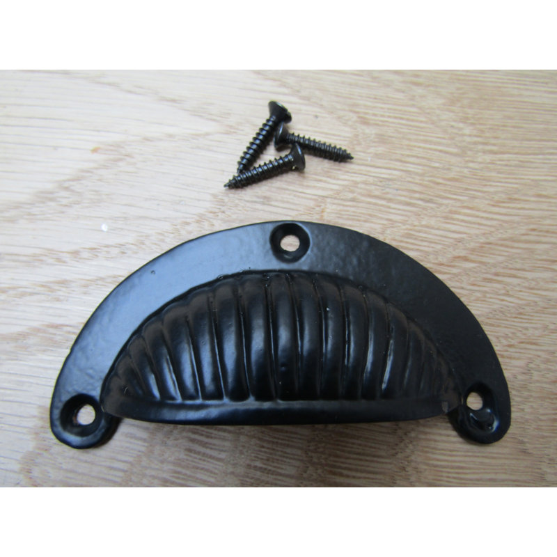 Sunrise Cup Pull Handle Black Antique, Black Antique