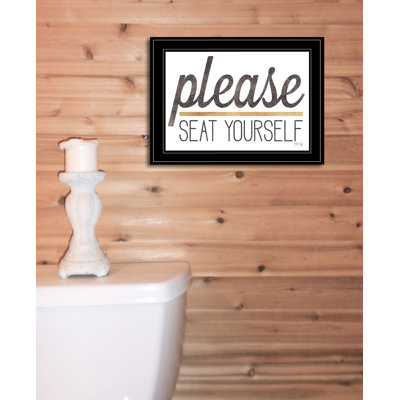 Please Seat Yourself Framed Wall Art for Living Room, Home Wall Decor By Marla Rae