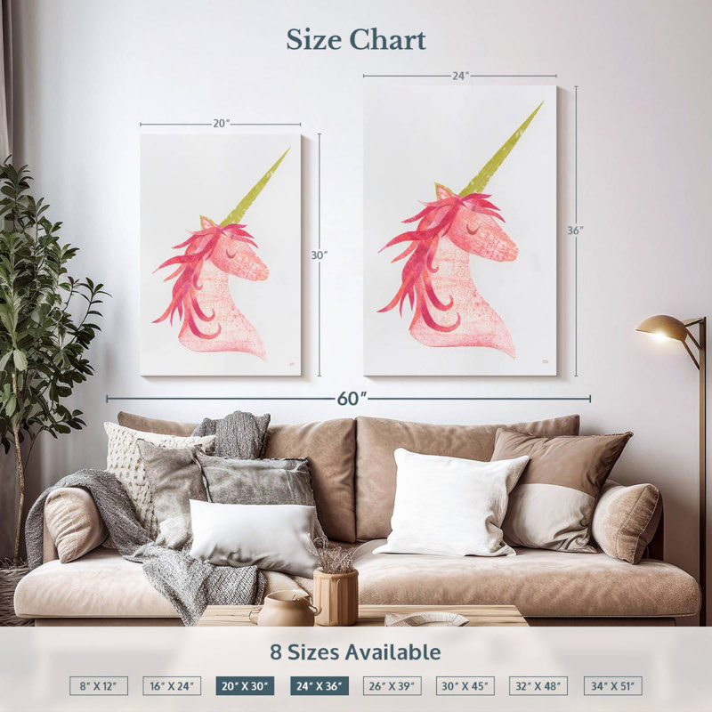 Ashelle licorne magique I, H 36 po x l 24 po