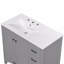 Ensemble de meuble-lavabo avec lavabo en céramique, armoire de rangement abondante, 2 portes à fermeture douce et 5 tiroirs