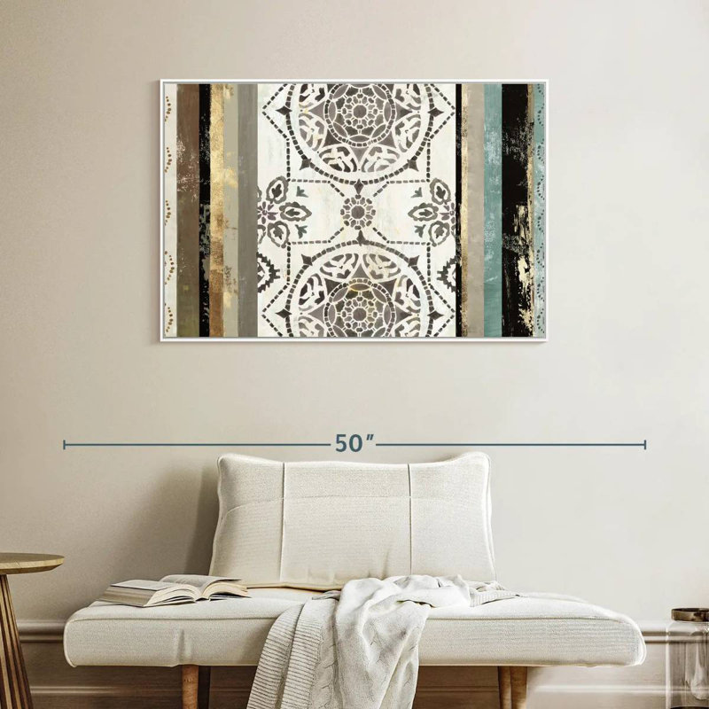Modernisé I, Cadre flottant blanc, 40 po x 27 po