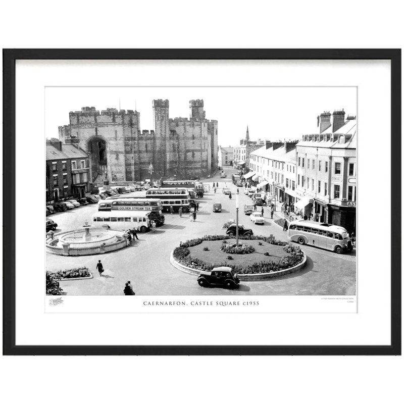 Caernarfon, Castle Square C1955 - Single Picture Frame Print, 60cm H x 80cm W x 2.3cm D