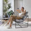 Chaise d'appoint rembourrée l 29 po avec structure en métal-60719351
