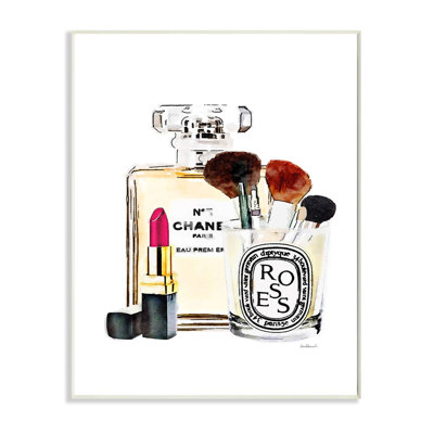 " Fashion Designer Makeup Perfume Lipstick Watercolor "