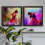 Danseuse - ensemble de 2 peintures sur toile encadrées-883619128-883619133
