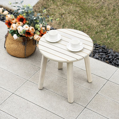 Table d'appoint ronde ronde en acacia