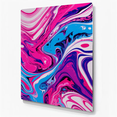 Art abstrait abstrait en métal rose 29