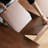 Walnut color solid oak round corner diagonal leg telescopic table